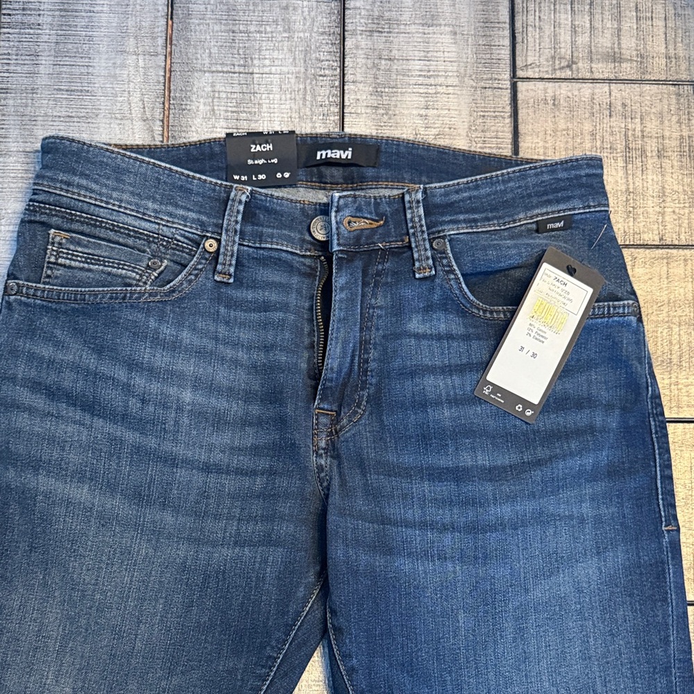 Mavi Men’s Dark Blue Zach Straight Leg Jeans 31x30